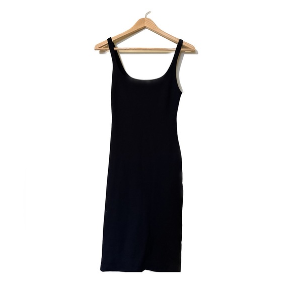 Zara Trafaluc Black Sleeveless Tank Bodycon Scoop summer Dress Size Small - Picture 2 of 4